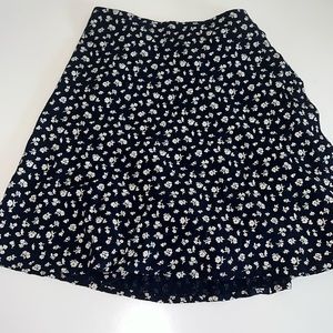 John Galt Blue Floral Genevieve wrap Skirt